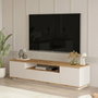 Hanah Home Ave7-Aka Soporte para TV Pino Atlántico y Cashmere